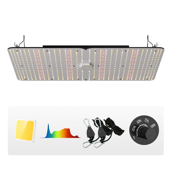 LED vækstlys, 300W fuldspektrum dæmpbar, 40x60x12 cm
