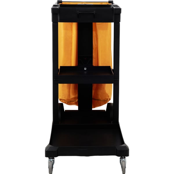 Rengøringsvogn, 3-hyldet rengøringsvogn, 120x51x98 cm, gul, plast