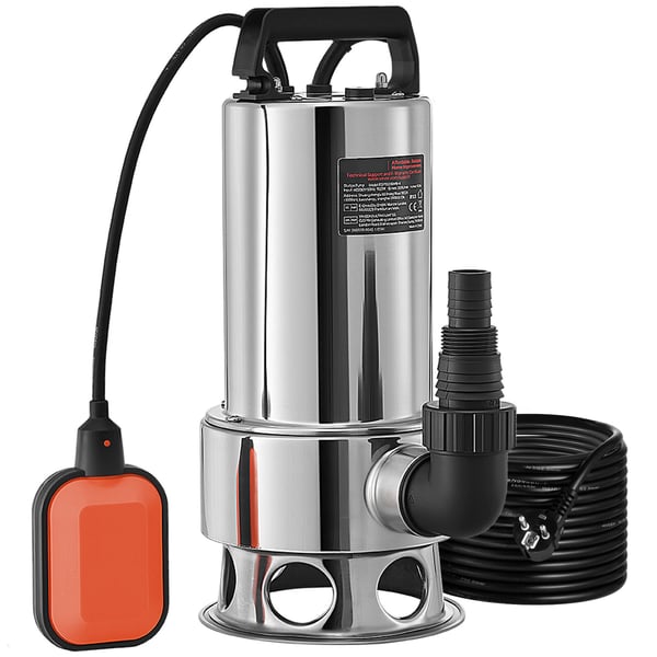 Nedsænkelig vandpumpe, 1300W, 20000L/H, 10 m ledning, rustfrit stål