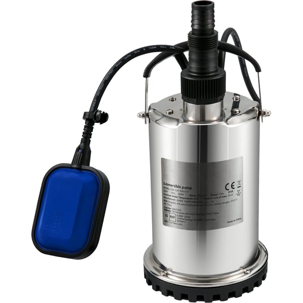 Nedsænkelig vandpumpe, 550W, 9500L/H, 10 m ledning, rustfrit stål
