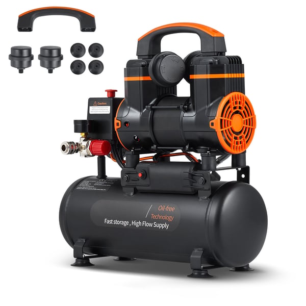 Ilmakompressori 45x16.5x47 cm 7.9 L 900W öljytön erittäin hiljainen