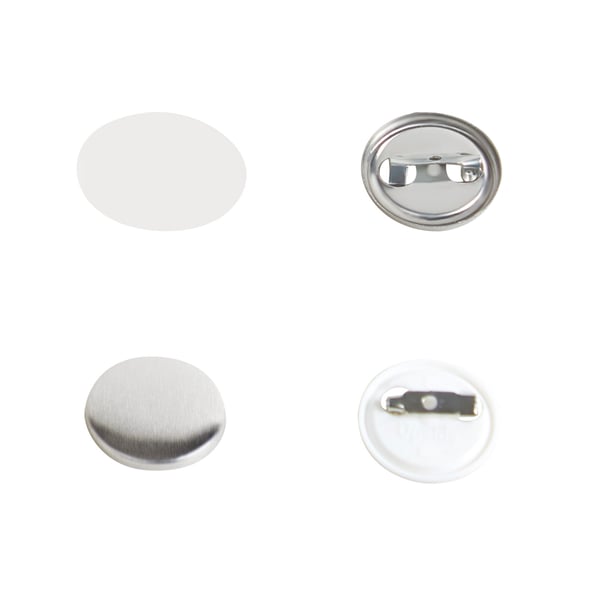 Sæt med dele til pin-back knapper, 25 mm, metal og plast, gør-det-selv badgefremstilling