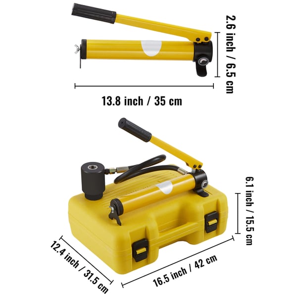 Hydraulinen lävistystyökalu sarja, 42x15.5x31.5 cm, metalli, työkalusarja