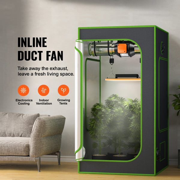 Inline kanalventilator, 30x23.5x18.2 cm, ventilation, udsugning, køling
