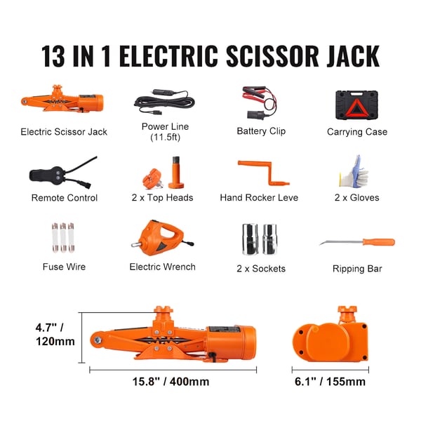 Elektrisk saxdomkraft 3 ton 13x42 cm bilreparationsverktyg stål