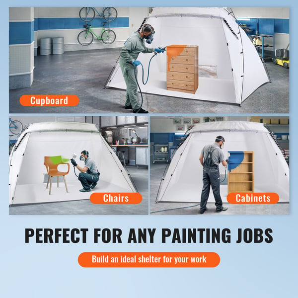 Spraymaling Shelter, 305x213x183 cm, Sammenklappelig, Malestation