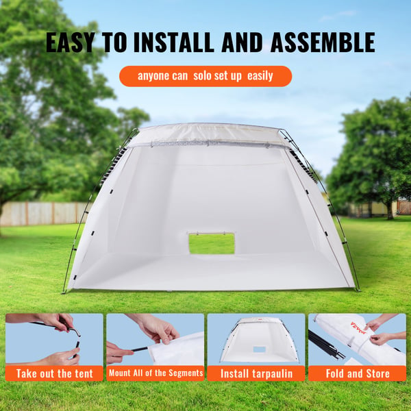 Spraymaling Shelter, 305x213x183 cm, Sammenklappelig, Malestation