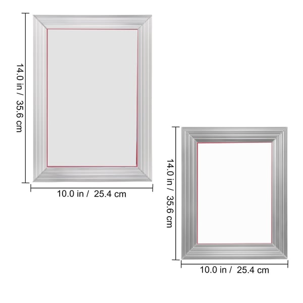 Screen Printing Kit, 2 aluminiumramar 20,3x25,4 cm/25,4x35,6 cm, gör-det-själv-tryck