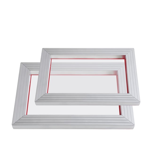 Screen Printing Kit, 2 aluminiumramar 20,3x25,4 cm/25,4x35,6 cm, gör-det-själv-tryck