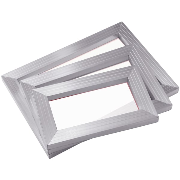 Serigrafi-sæt, 3 stk. aluminiumsrammer 15,2x25,4/20,3x30,5/25,4x35,6 cm, 110 mesh, DIY tryk