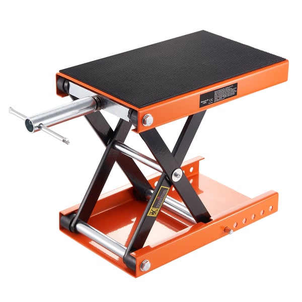 Motorcykel sakseløfter, 365x222x93 mm, 499,5 kg, bred platform