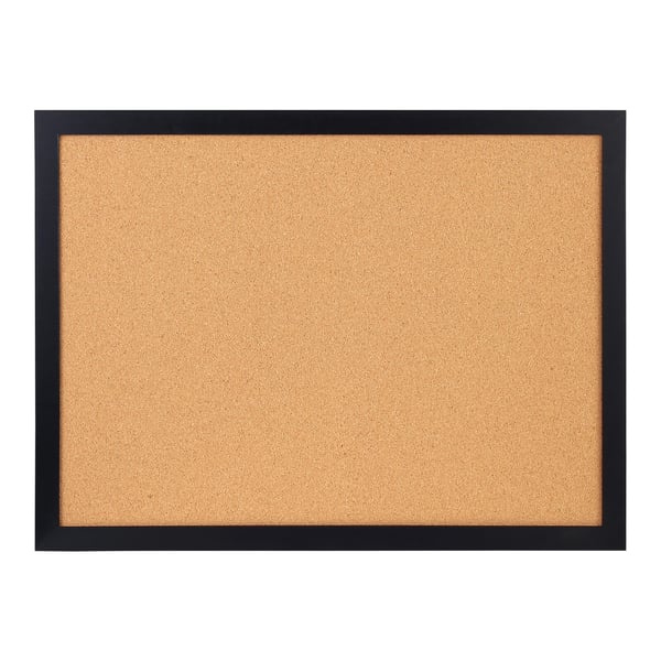 Korkkitaulu, kaksipuolinen ilmoitustaulu, 45.7x60.9x1.8 cm, musta, MDF-kehys