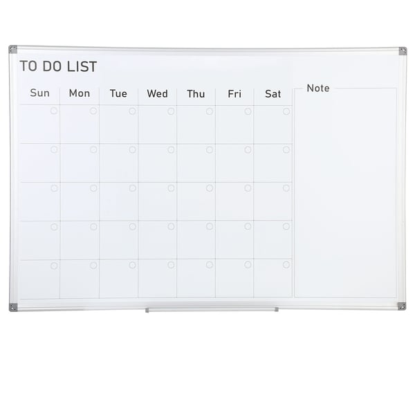 Kalender Whiteboard, 91,5x61x5 cm, Magnetisk, Månadsplanerare