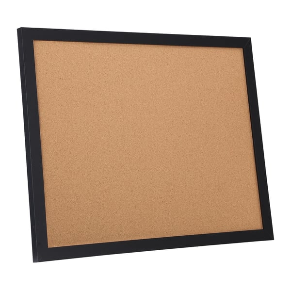 Opslagstavle i kork, 61x91x1,8 cm, sort, MDF-ramme
