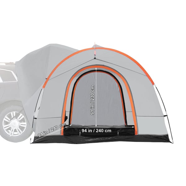 SUV Camping Telt, 240x240x230 cm, Grå, Vandtæt Dobbelt Lag