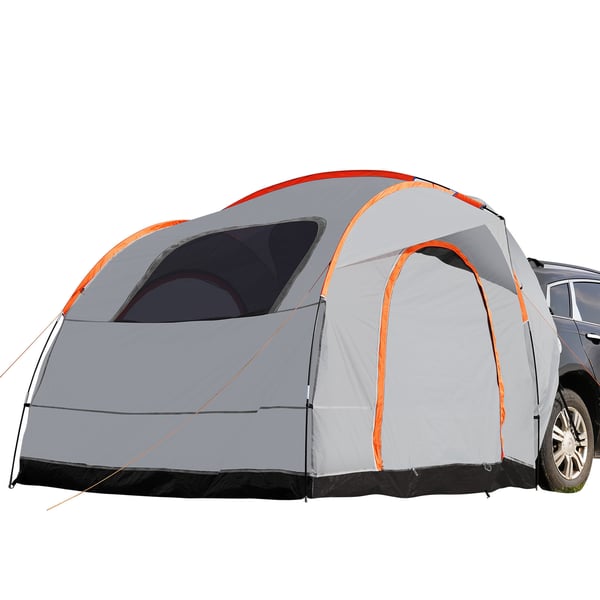 SUV Camping Telt, 240x240x230 cm, Grå, Vandtæt Dobbelt Lag