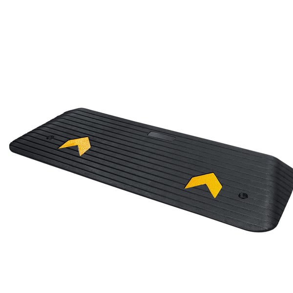 Tröskelramp, Gummi, 111x40.6x5 cm, Svart, Halkfri yta