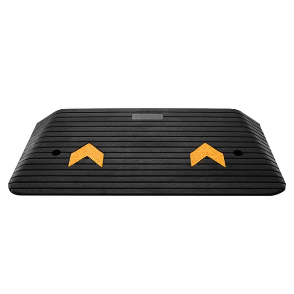Tærskelrampe, 3" stigning med 1 kanal, 90.2x45.7x7.6 cm, Sort, Gummi