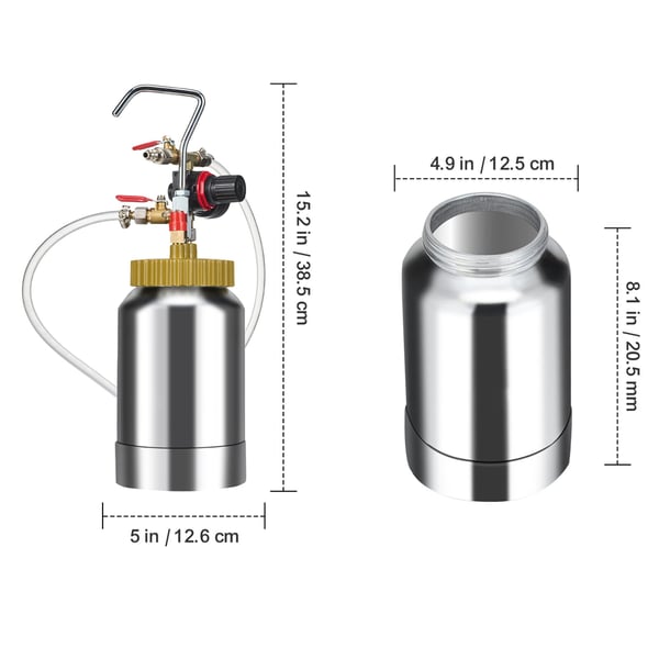 Sprayfärg Tryckbehållare, 2L, 38.5x12.6 cm, Metall, Målningsverktyg