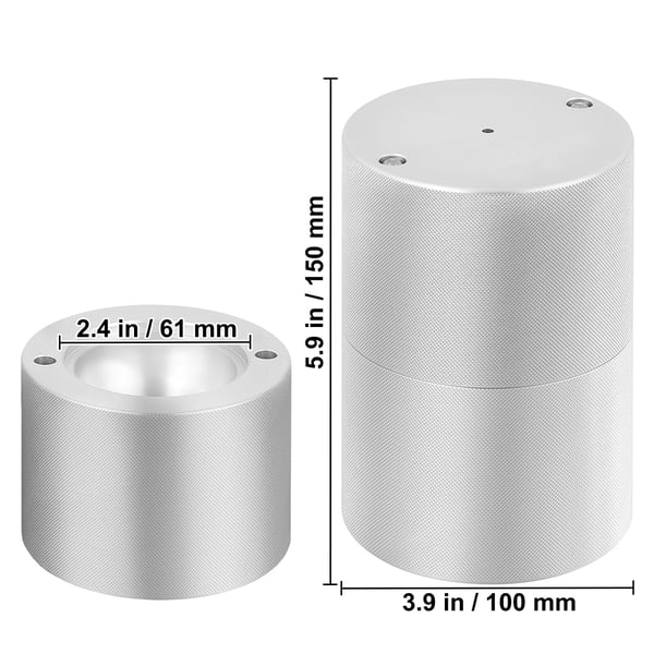 Jääpallopuristin 6x6 cm hopea alumiini