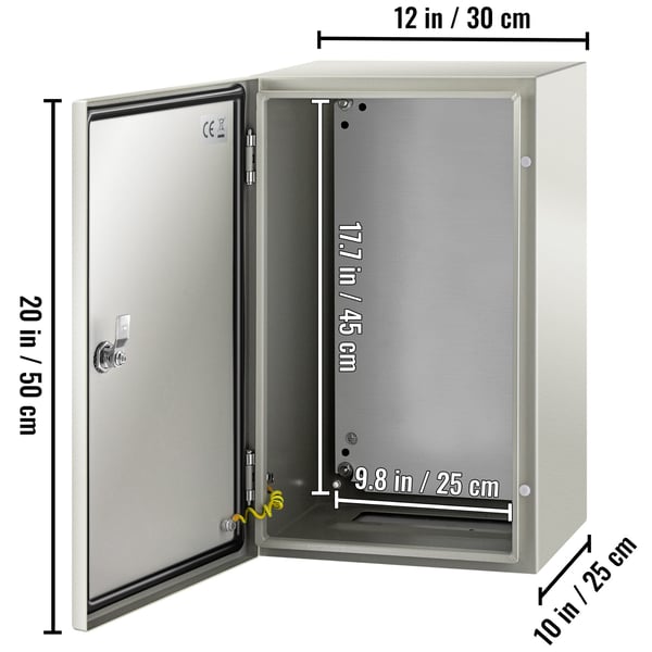 Elektrisk kapsling SPT, 50x30x25 cm, grå, stål, vandtæt