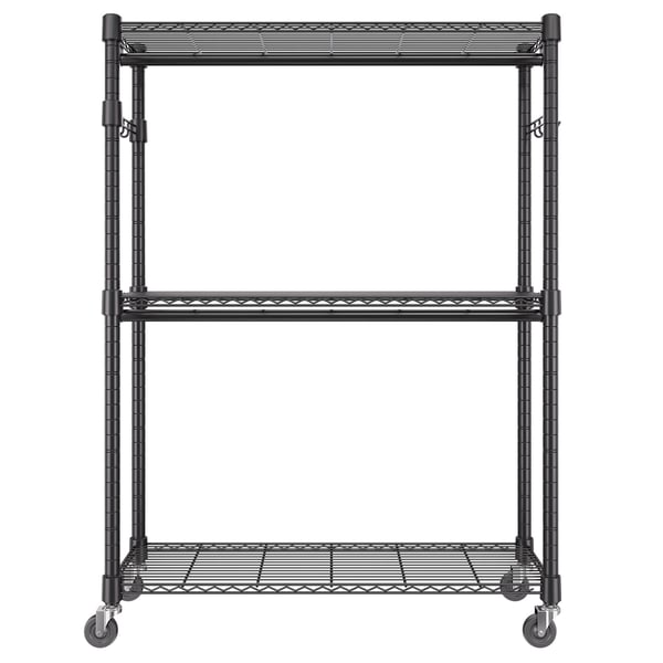 Tøjstativ, Kraftigt justerbart rullende garderobestativ, 116,2x45x204 cm, Stål