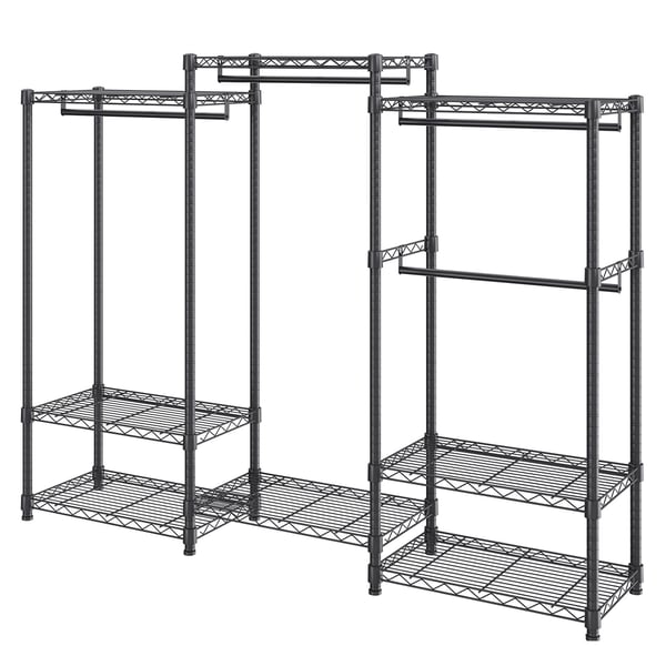 Klädställning, Robust justerbar fristående garderob, 1740x450x1800 mm, Stål