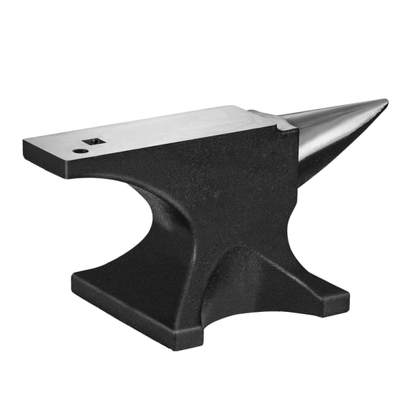 Ambolt, enkelt horn støbt stål, 44,3x20,3x20,6 cm, metalbearbejdningsværktøj