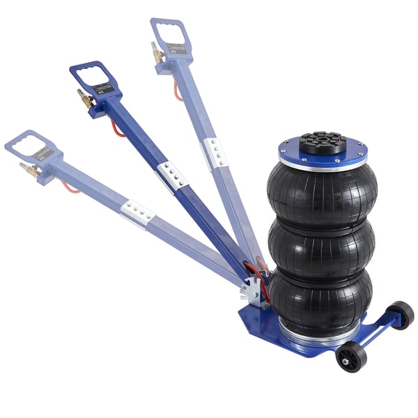 Luftdonkraft, 3 ton tredobbelt pose pneumatisk donkraft 34x25x45 cm, Blå, Stål