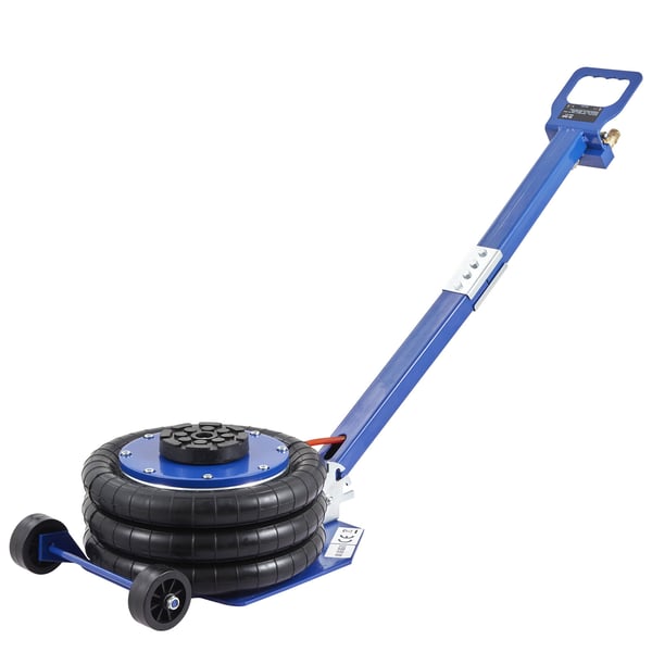 Luftdonkraft, 3 ton tredobbelt pose pneumatisk donkraft 34x25x45 cm, Blå, Stål