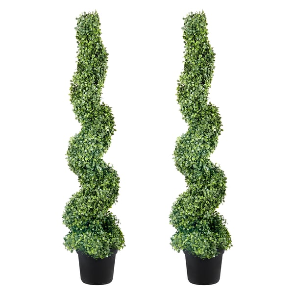 Artificiella buxbomträd, 121,9 cm, Grön, PE-material