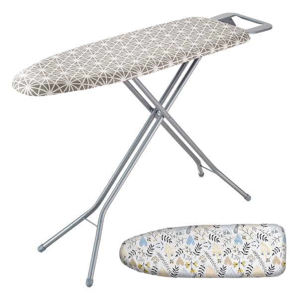 Strykbräda, 129,2x33,4x91,5 cm, Justerbar, Värmetåligt överdrag, Bomullsöverdrag
