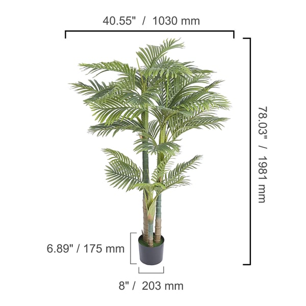 Konstgjord palm, Gold Cane, 103x103x198 cm, Grön, PE-material