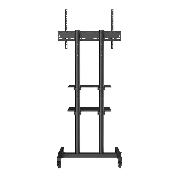 TV-bord, Mobil TV-stander, 69,5x59,5x169,6 cm, Justerbar, Med hjul