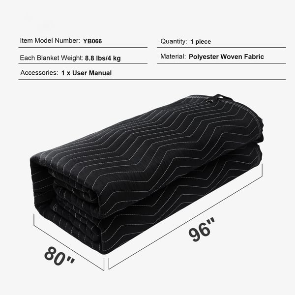 Lyddæmpende tæppe, 243,8x203,2 cm, Sort, Polyester