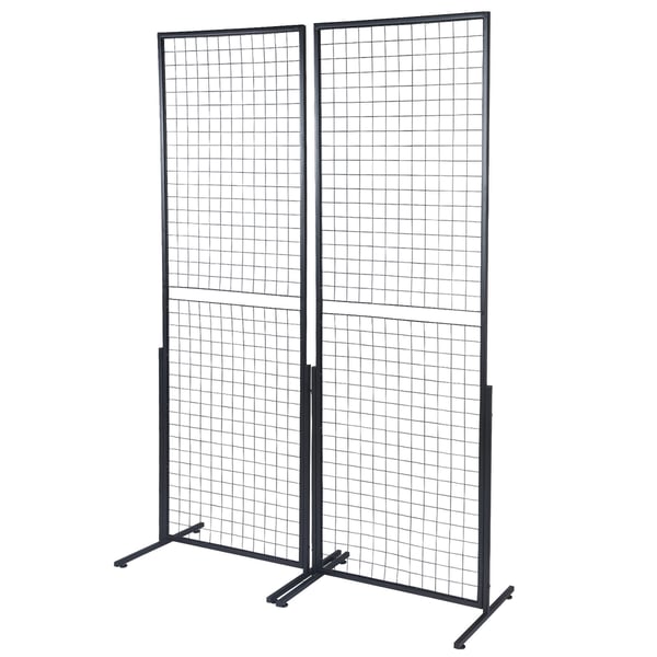 Gittervægspanel Tårn, 61x170,7 cm, Dobbeltsidet, Stål, Udstillingsreol