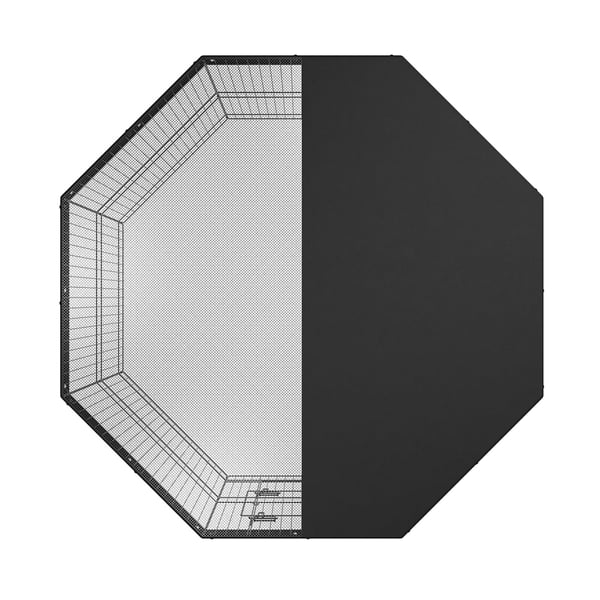 Hundhage, 160x160x61 cm, Svart, Metall, Fällbar med Topplock