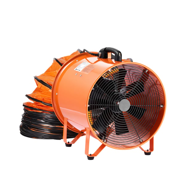 Ventilator, 40,6 cm portabel högprestandafläkt, 46,2x45x56,5 cm, orange, stål