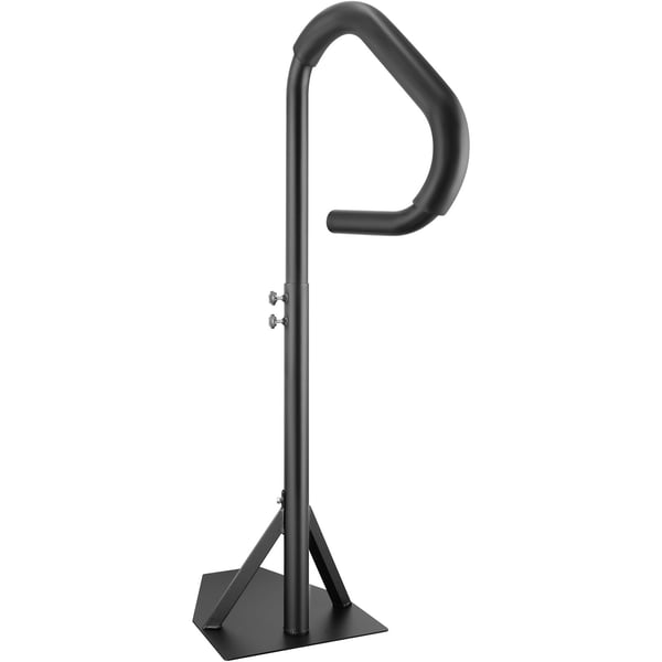Spabadgelænder, 54,2x37x144,7 cm, Sort, Justerbar Aluminium