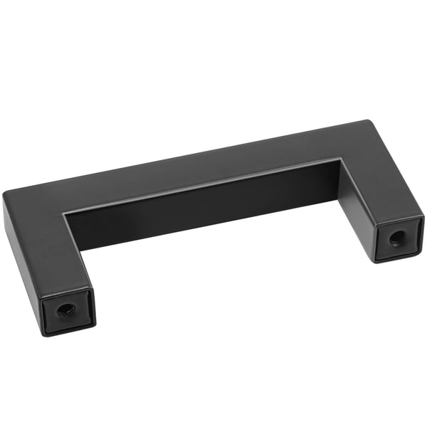 Greb til skabe, 30 stk. slank firkant, 88x12x35 mm, sort, rustfrit stål