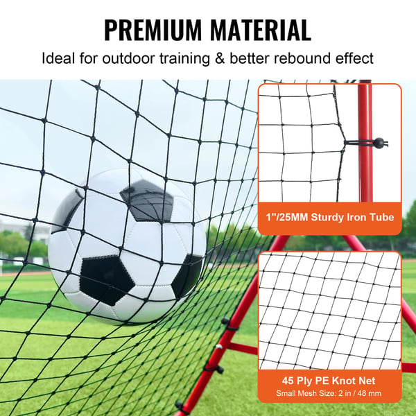 Fodbold Rebound Net, 99,1x99,1 cm, Bærbar, Træningsudstyr
