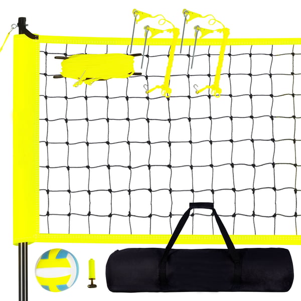 Volleyballnet System, Justerbare stålpæle 975x91 cm, Udendørs