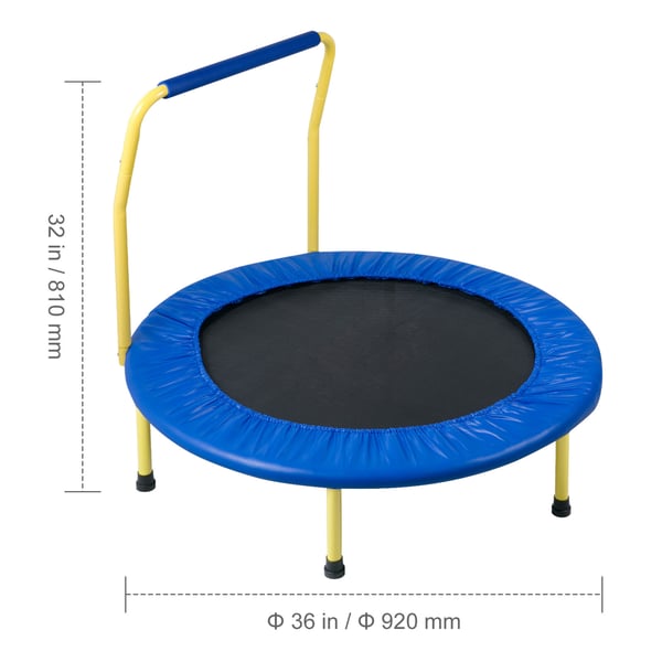 Trampolin, 91,4x91,4 cm, Sammenklappelig, Indendørs/udendørs, Børn, Stål