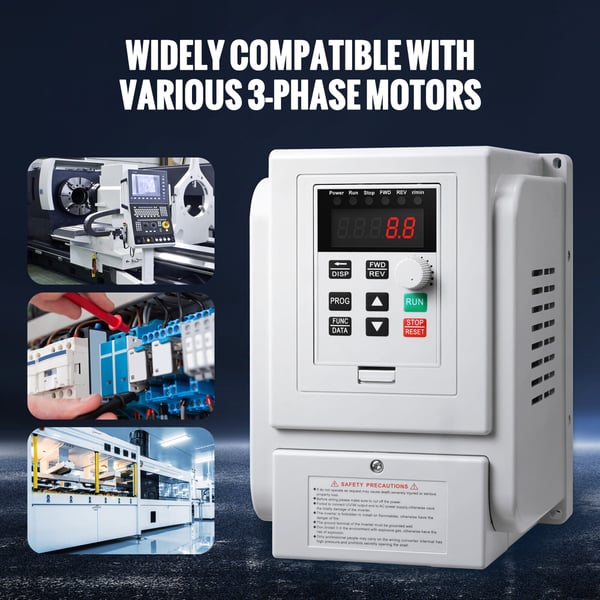 Frekvensomformer, 2.2KW 10A 3HK, Motorhastighedsregulator