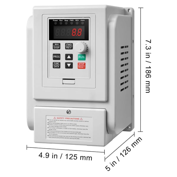 Frekvensomformer, 2.2KW 10A 3HK, Motorhastighedsregulator