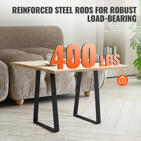 Pöydän jalat, 406.4x175x285 mm, musta, teräs