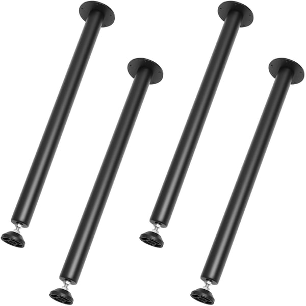 Pöydänjalat, Säädettävät Vahvistetut Teräs, 4 kpl, 71,1 cm, Musta Pöydänjalat, Säädettävät Vahvistetut Teräs, 4 kpl, 71,1 cm, Musta