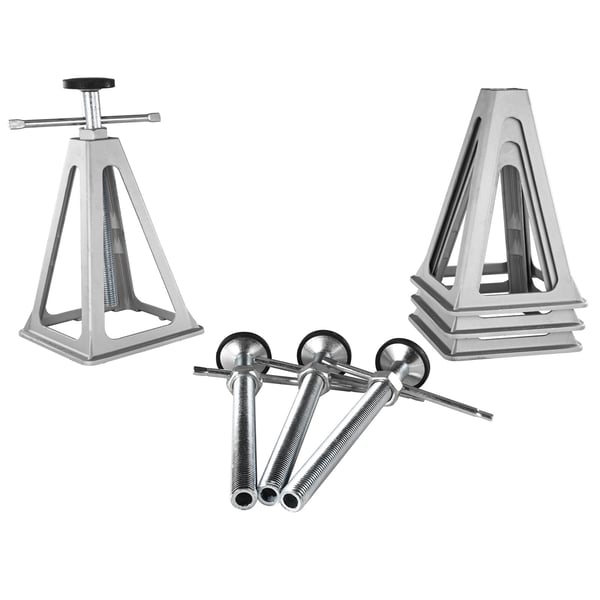 RV stabilisatorstøtter, justerbare 27,9x43,2 cm, aluminium, sæt med 4