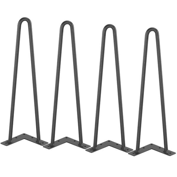 Huonekalujalat, 406,4x30 cm, musta, metalli