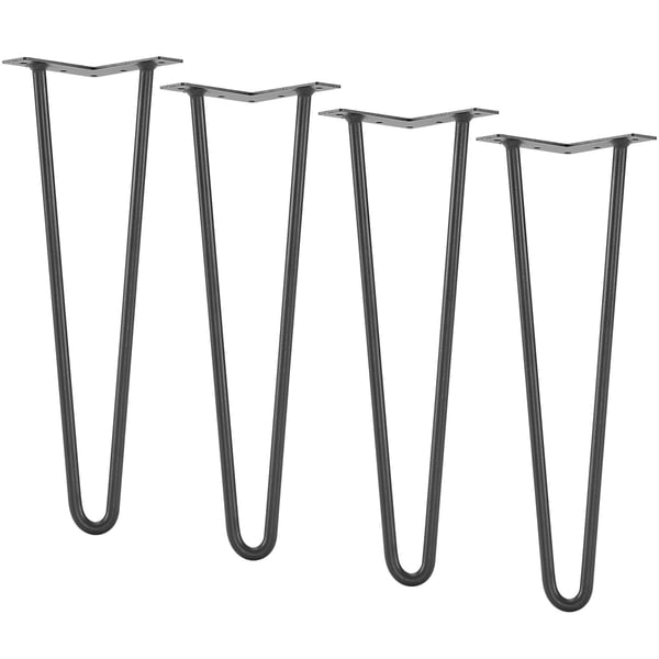 Huonekalujalat, 406,4x30 cm, musta, metalli